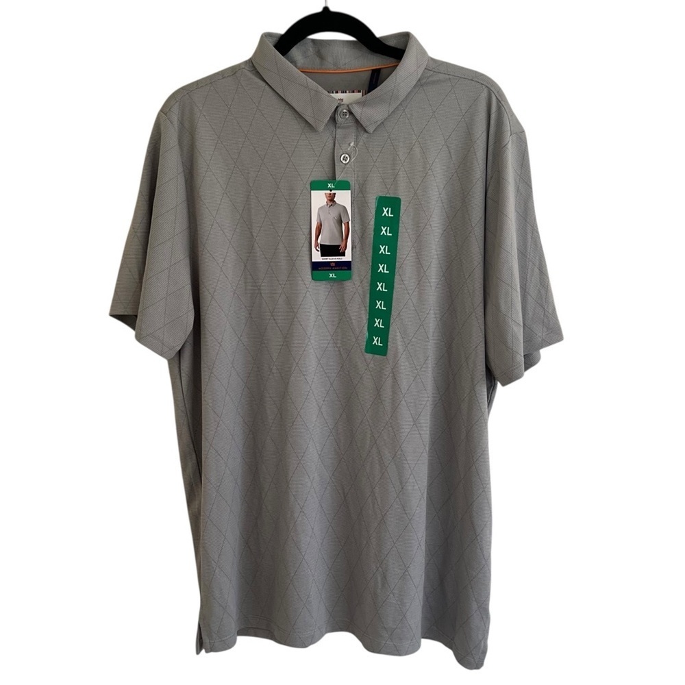 Modern Ambition Gray Short Sleeve Polo Shirt NWT XL